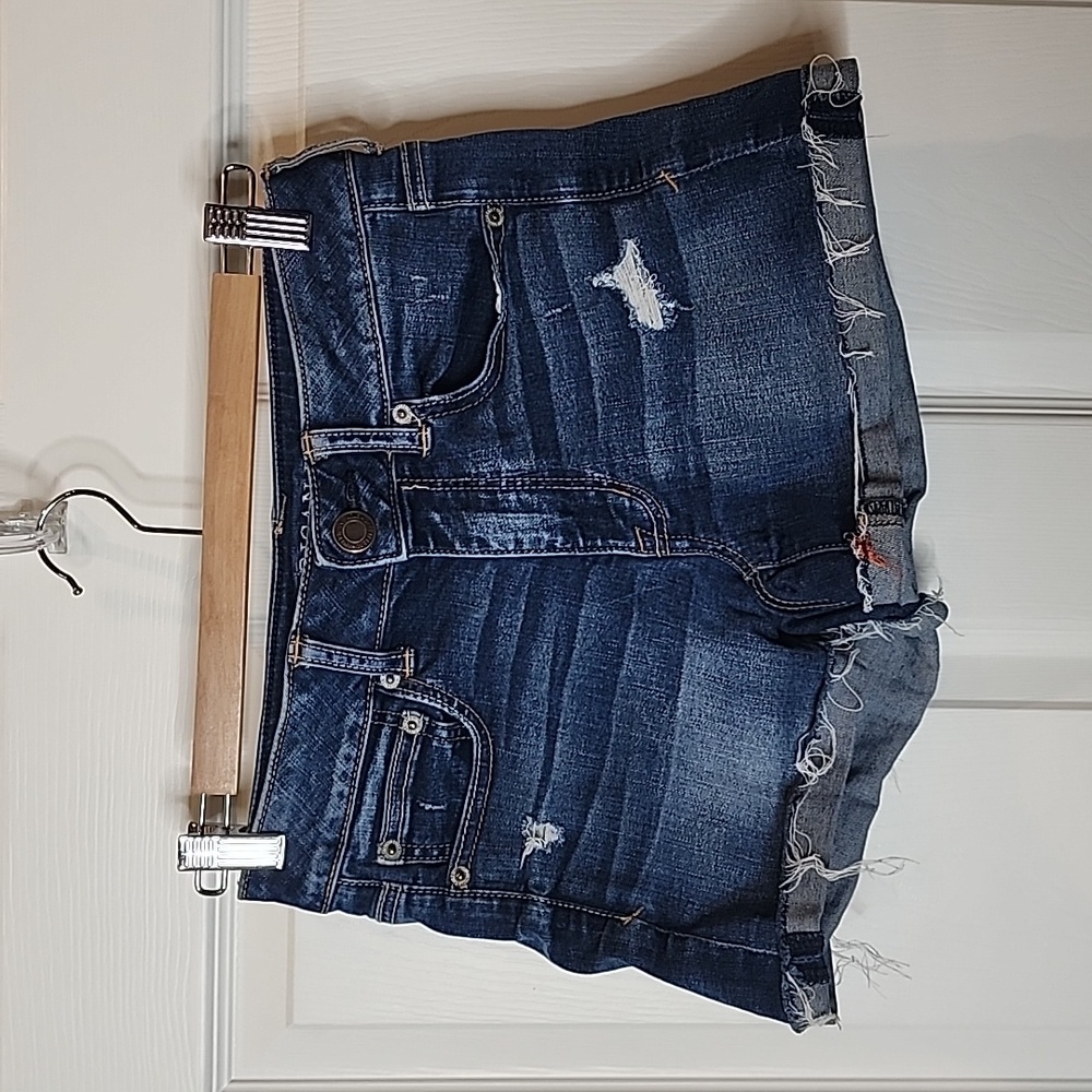 American Eagle Outfitters Dark Wash Distressed Denim Shorts, Women's Size 4